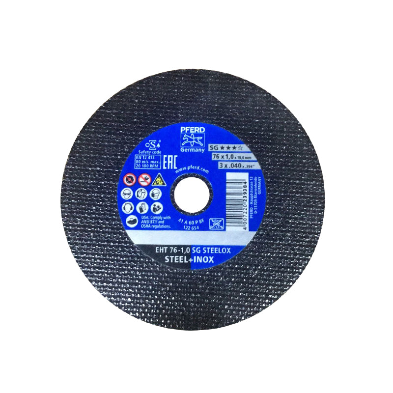 Disco de corte para metal concavo 7 x 1/8 x 7/8 in (180 x 3 x 22.2 mm Disco de corte para metal concavo 7 x 1/8 x 7/8 in (180 x 3 x 22.2 mm